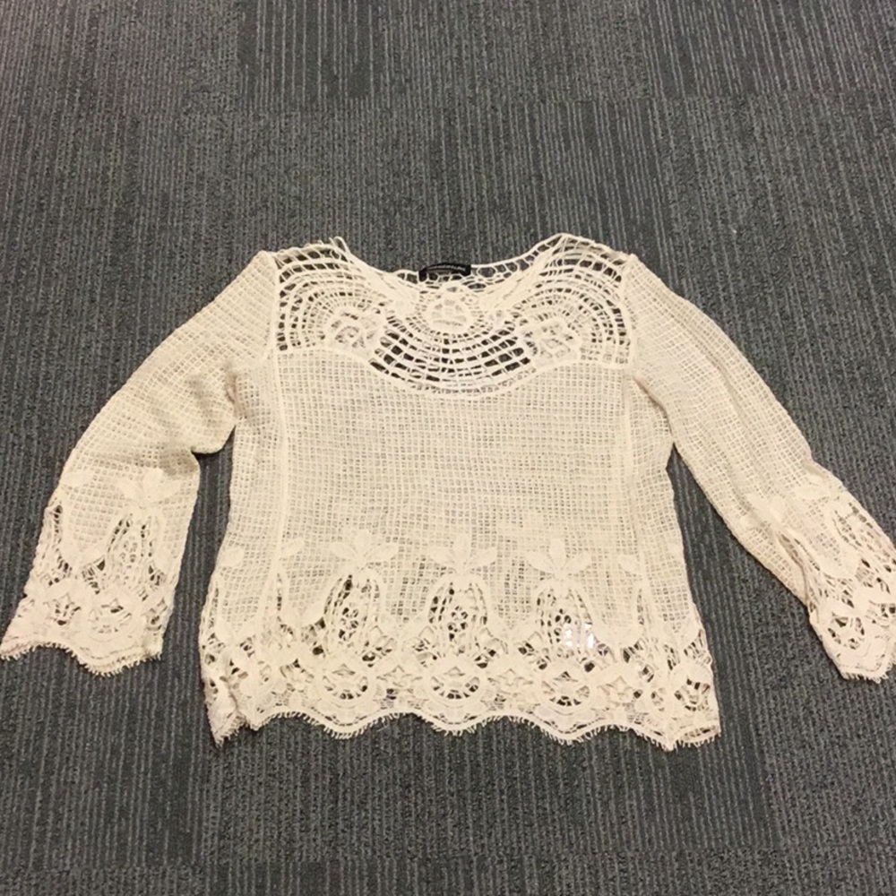 Pretty crochet sweater size small